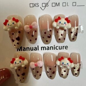 Custom Press-On Nails includes gel nail stickies,file,cuticle stick & nail wipe